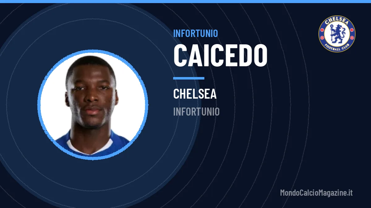 Chelsea, tegola Caicedo: out per infortunio