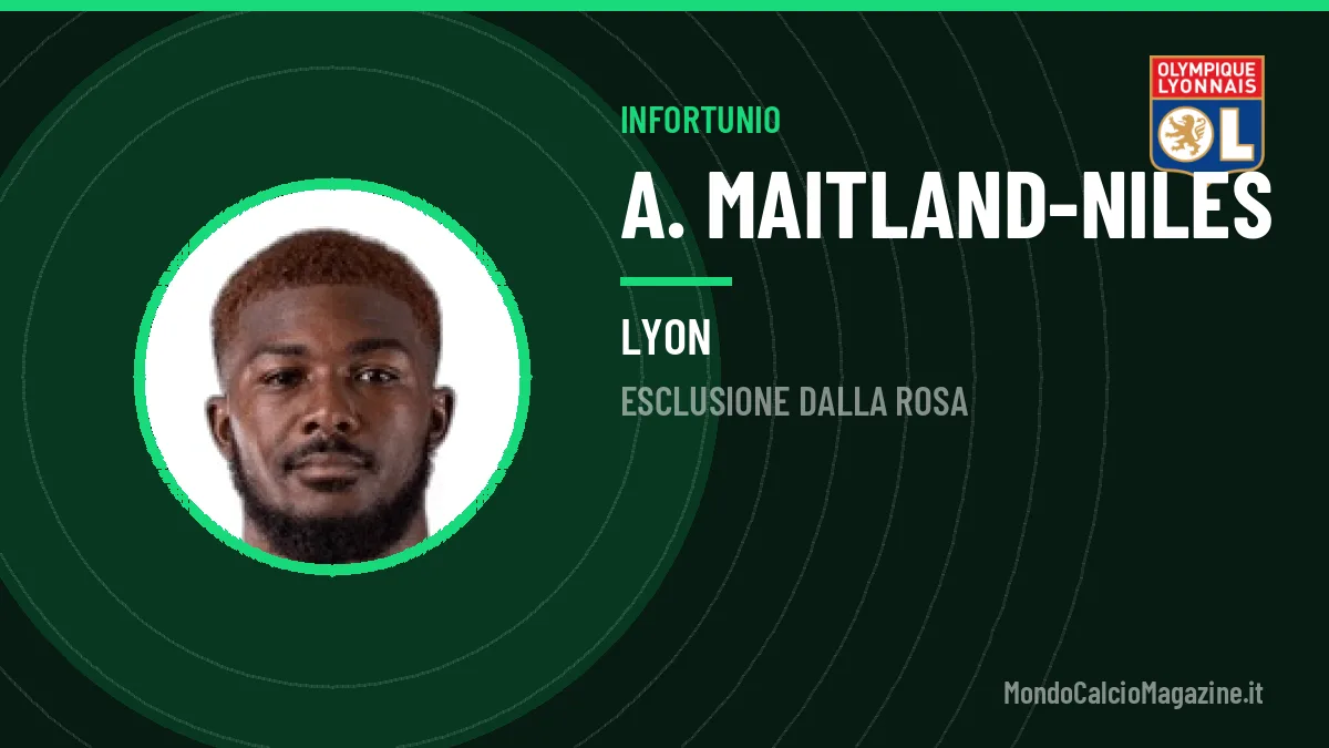 A. Maitland-Niles si ferma: esclusione dalla rosa per il centrocampista del Lyon