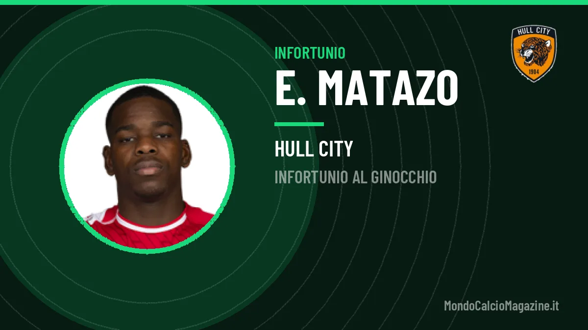 E. Matazo si ferma: infortunio al ginocchio per il centrocampista del Hull City