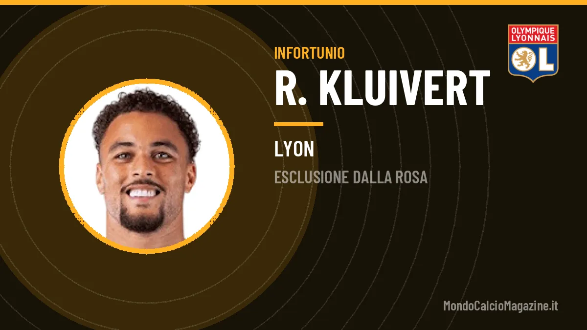 R. Kluivert out: quante partite salta e cosa cambia per il Lyon