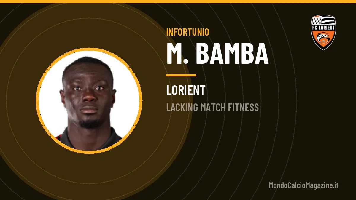 Lorient senza Bamba: le condizioni del attaccante