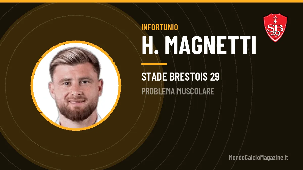 Stade Brestois 29 senza Magnetti: le condizioni del centrocampista