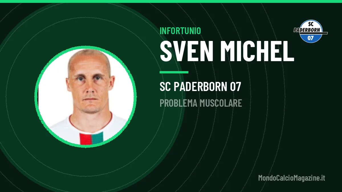 Michel si ferma: problema muscolare per l'attaccante del SC Paderborn 07