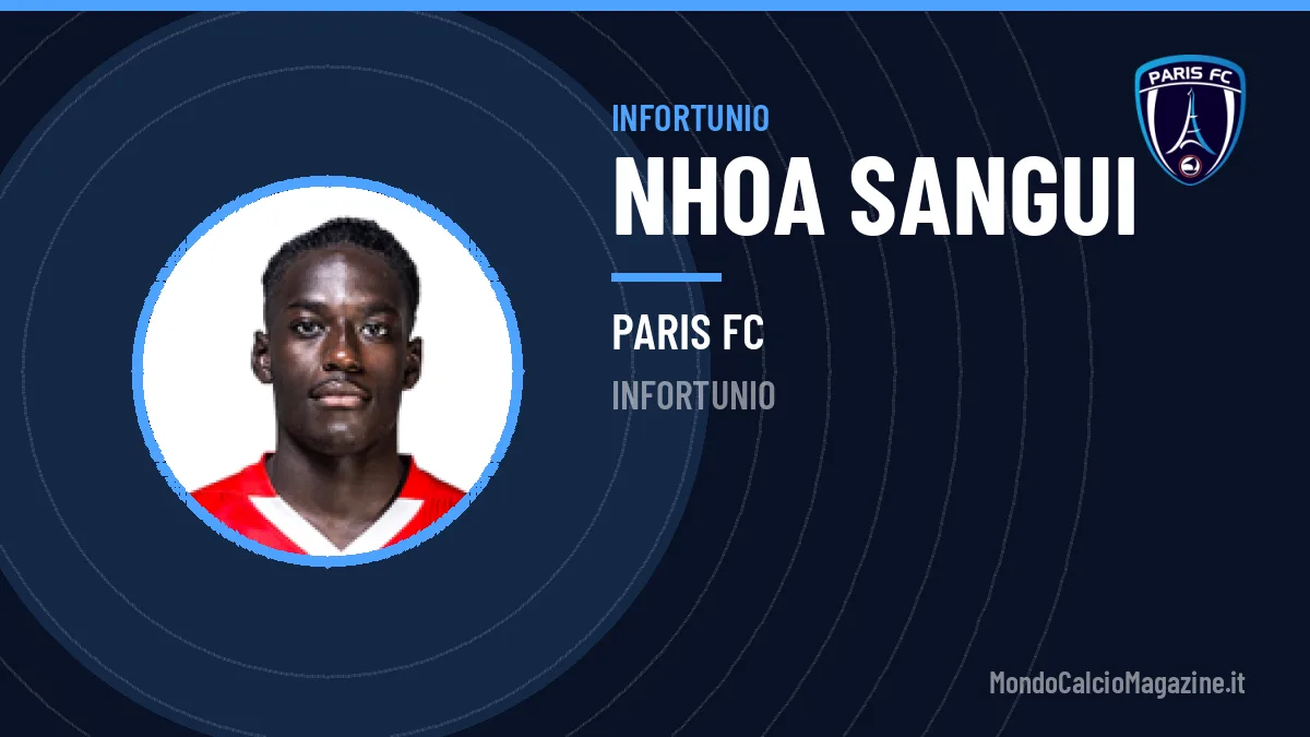 Stop per Sangui: infortunio per il difensore del Paris FC