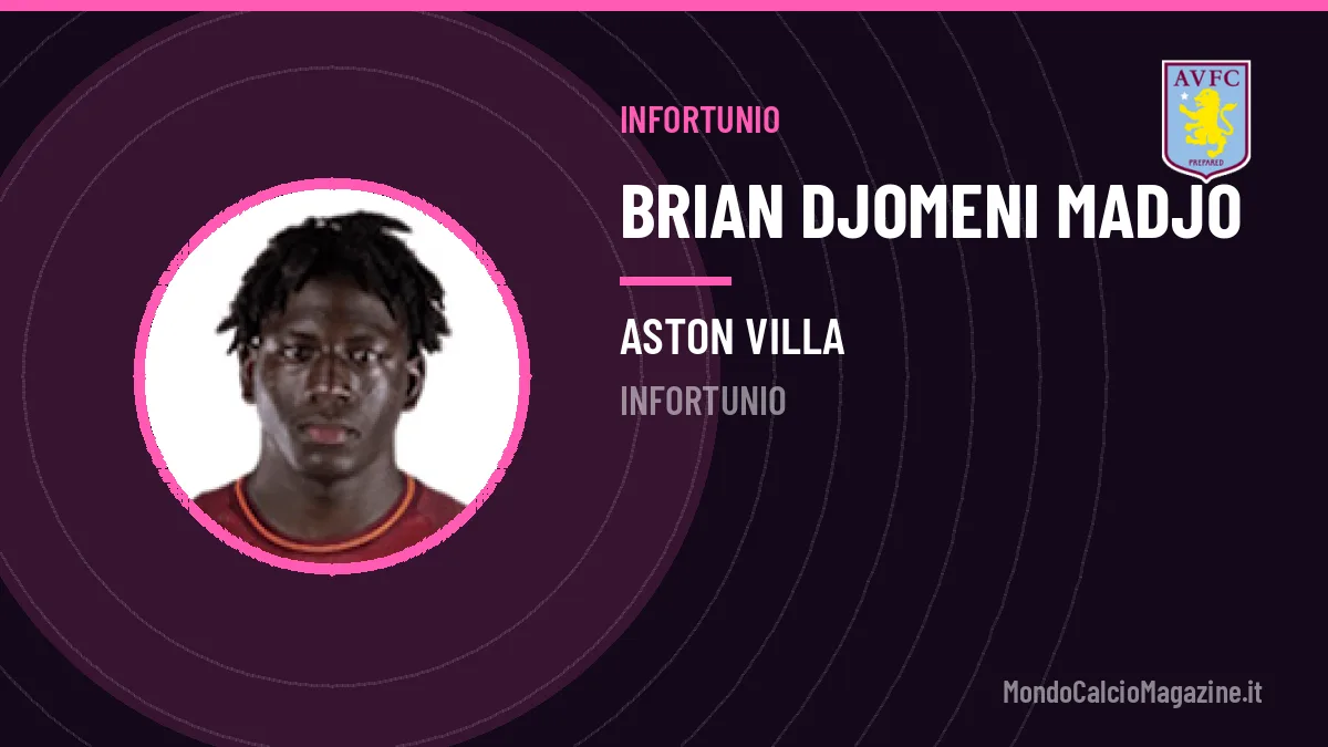 Infortunio Brian Madjo, l'Aston Villa perde il suo attaccante