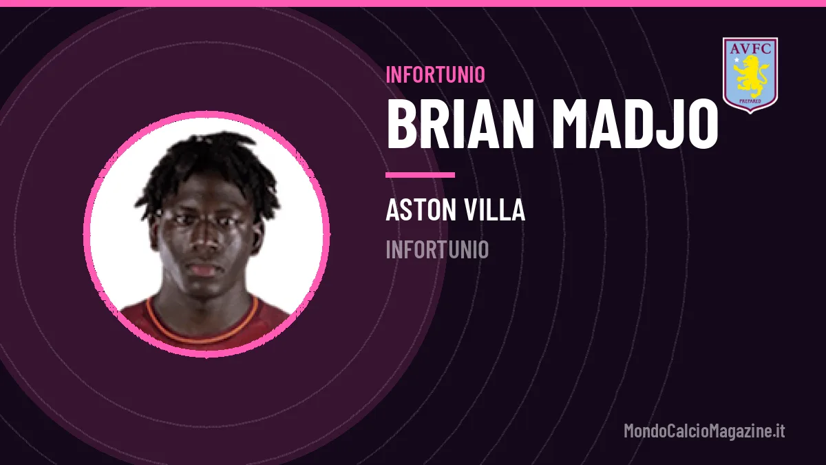 Infortunio Madjo, il Aston Villa perde il suo attaccante