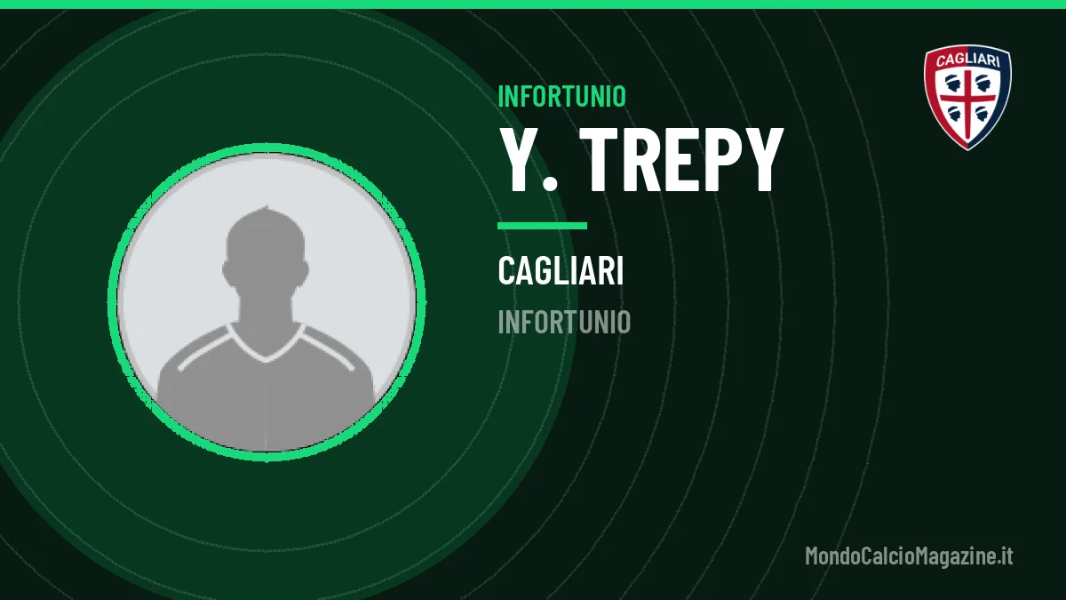 Y. Trepy si ferma: infortunio per il centrocampista del Cagliari