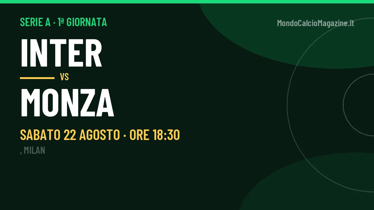 Inter Monza in streaming: dove vedere la partita, orario e probabili formazioni