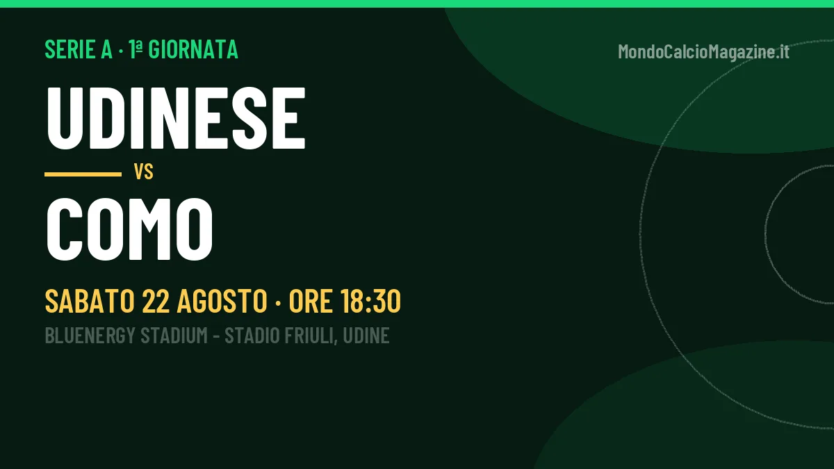 Udinese-Como, Serie A: probabili formazioni, quote e dove vedere la partita in TV e streaming