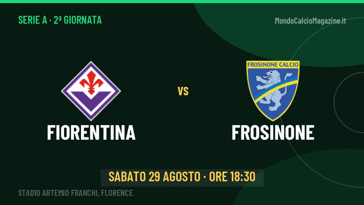 Fiorentina-Frosinone in TV: a che ora si gioca, dove vederla e probabili formazioni