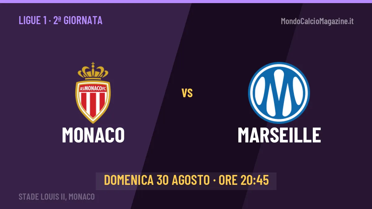 Monaco-Marseille, Ligue 1: probabili formazioni, quote e dove vedere la partita in TV e streaming