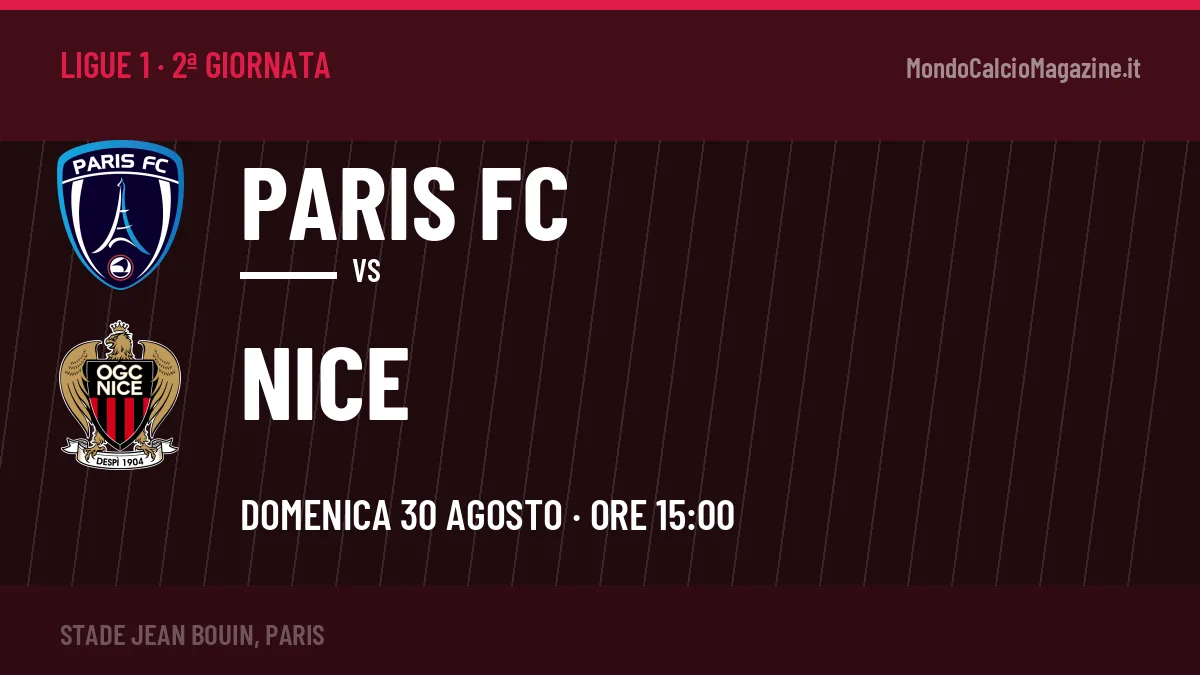 Paris FC-Nice in TV: a che ora si gioca, dove vederla e probabili formazioni