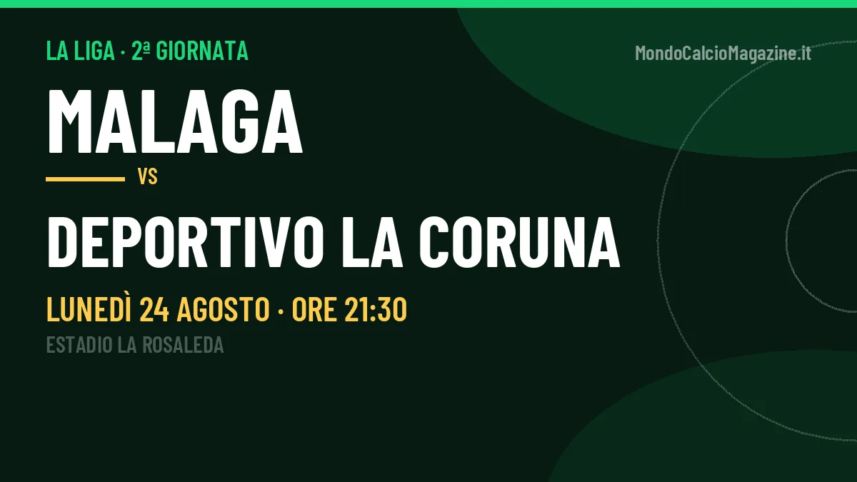 Quote Malaga Deportivo La Coruna e pronostico: cosa dicono i bookmaker e dove vederla