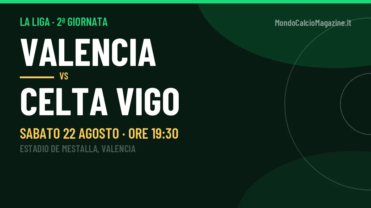 Probabili formazioni Valencia Celta Vigo: chi gioca, quote e pronostico