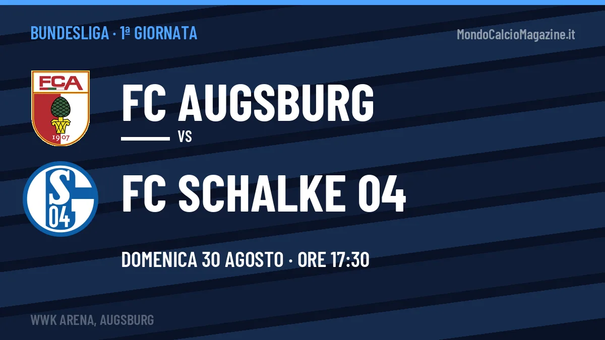 FC Augsburg-FC Schalke 04, Bundesliga: probabili formazioni, quote e dove vedere la partita in TV e streaming