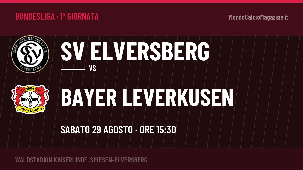 SV Elversberg-Bayer Leverkusen in TV: a che ora si gioca, dove vederla e probabili formazioni