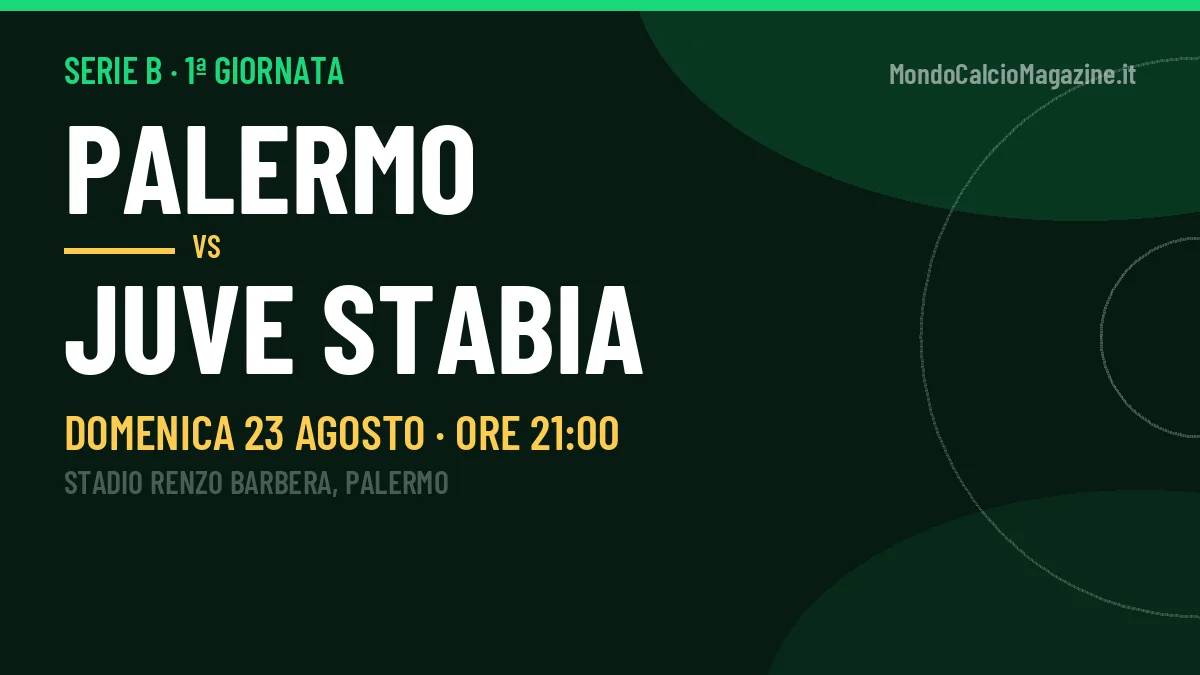 Palermo-Juve Stabia in TV: a che ora si gioca, dove vederla e probabili formazioni