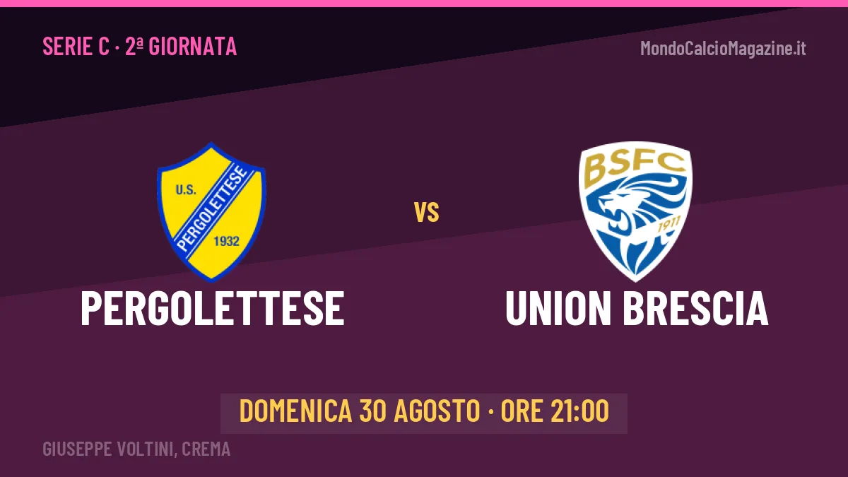 Probabili formazioni Pergolettese Union Brescia: chi gioca, quote e pronostico