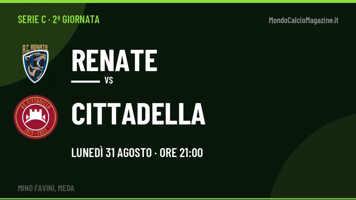 Renate Cittadella in streaming: dove vedere la partita, orario e probabili formazioni
