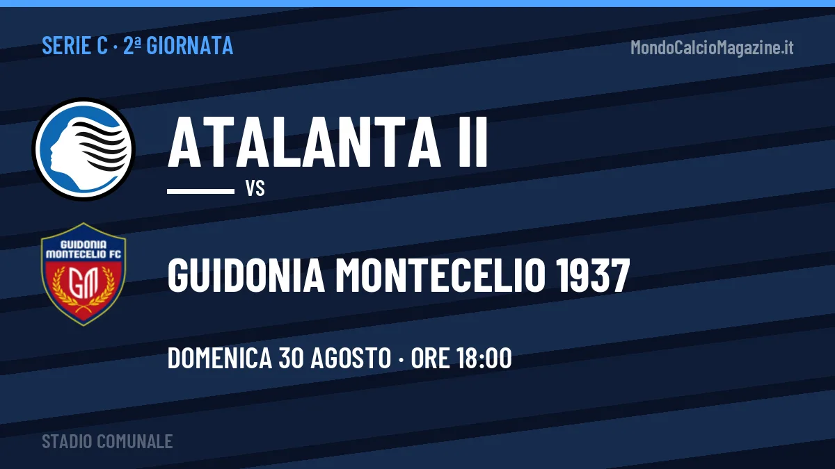 Atalanta II Guidonia Montecelio 1937 in streaming: dove vedere la partita, orario e probabili formazioni