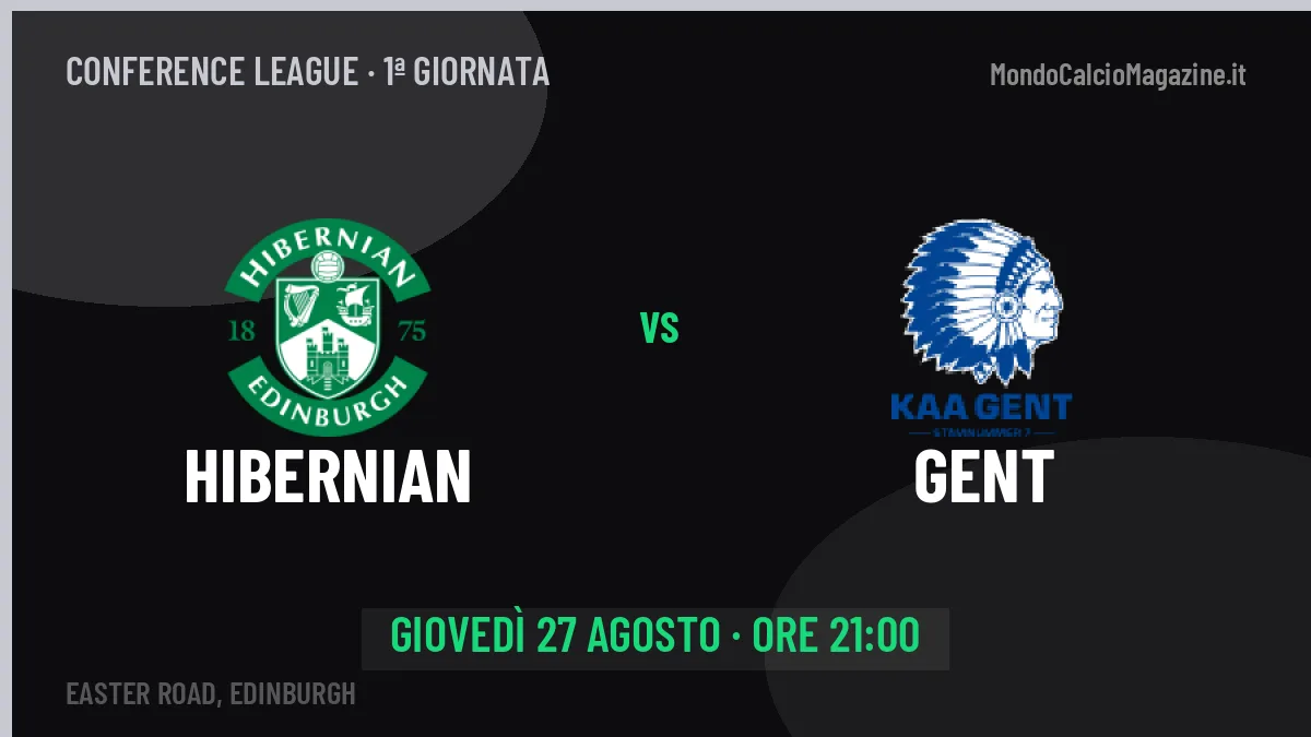 Hibernian-Gent in TV: a che ora si gioca, dove vederla e probabili formazioni
