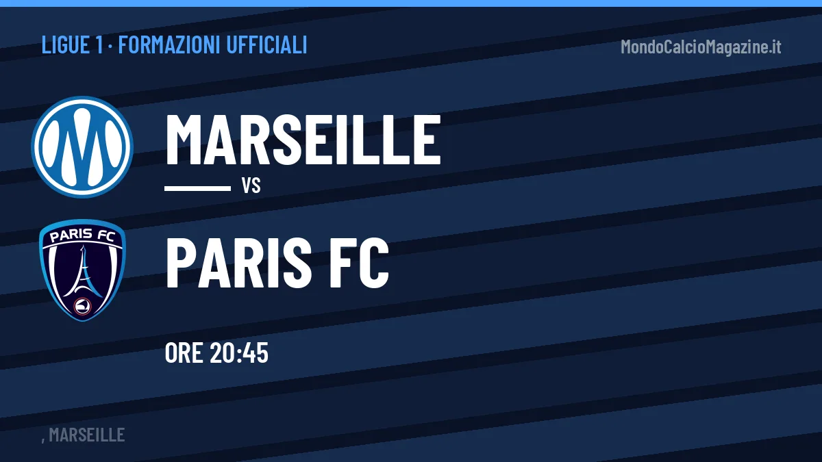 Formazioni ufficiali di Marseille-Paris FC: chi gioca dal primo minuto