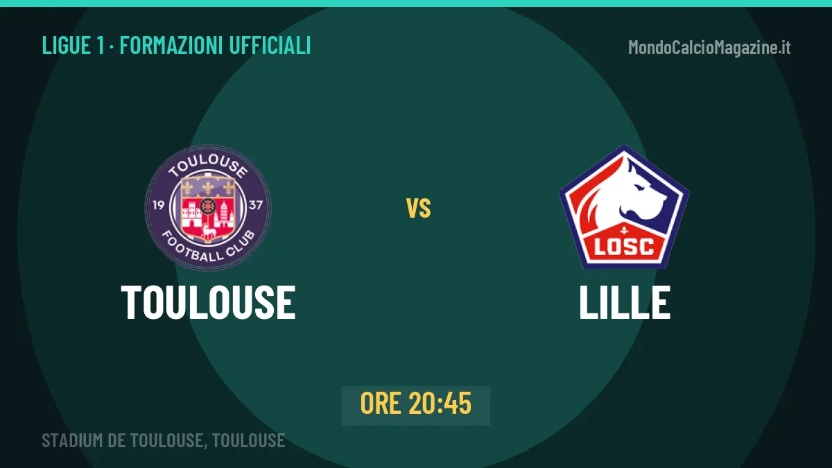 Toulouse-Lille: probabili formazioni, formazioni ufficiali e diretta