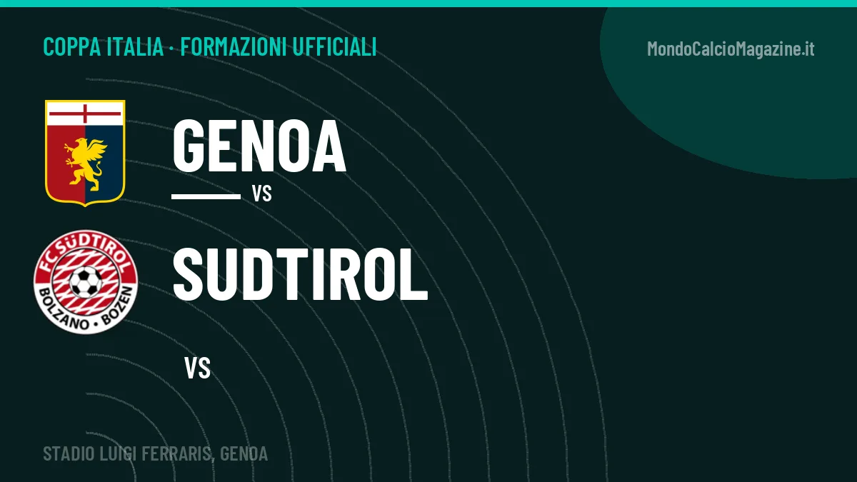 Formazioni ufficiali: Genoa col , Sudtirol col