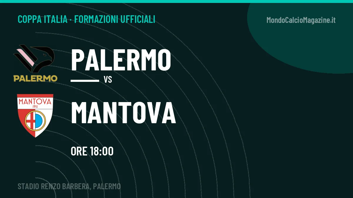 Formazioni ufficiali Palermo-Mantova: gli undici scelti dai due allenatori