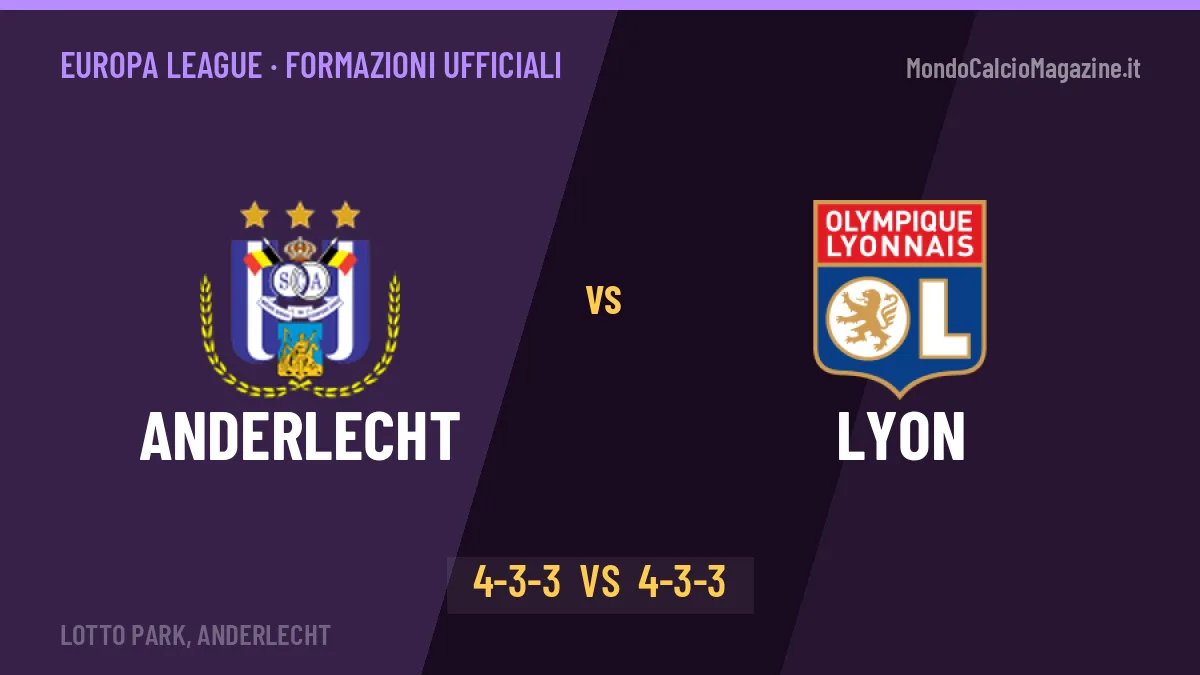 Anderlecht-Lyon, le formazioni ufficiali: Bruno punta su Cvetković