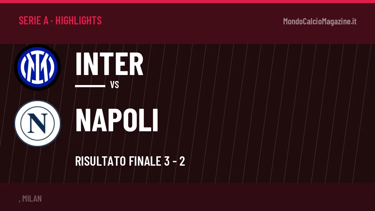 Highlights Inter-Napoli: gol e sintesi della partita (3-2)