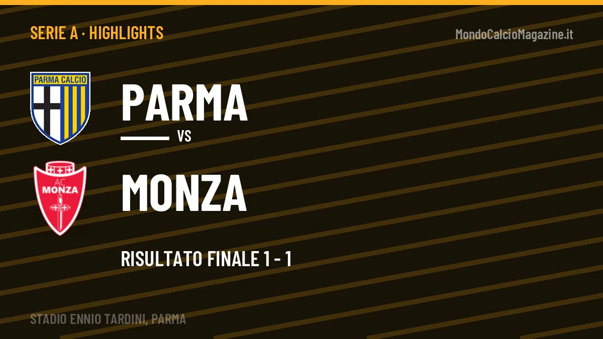 Video Parma-Monza: highlights e gol della partita di Serie A