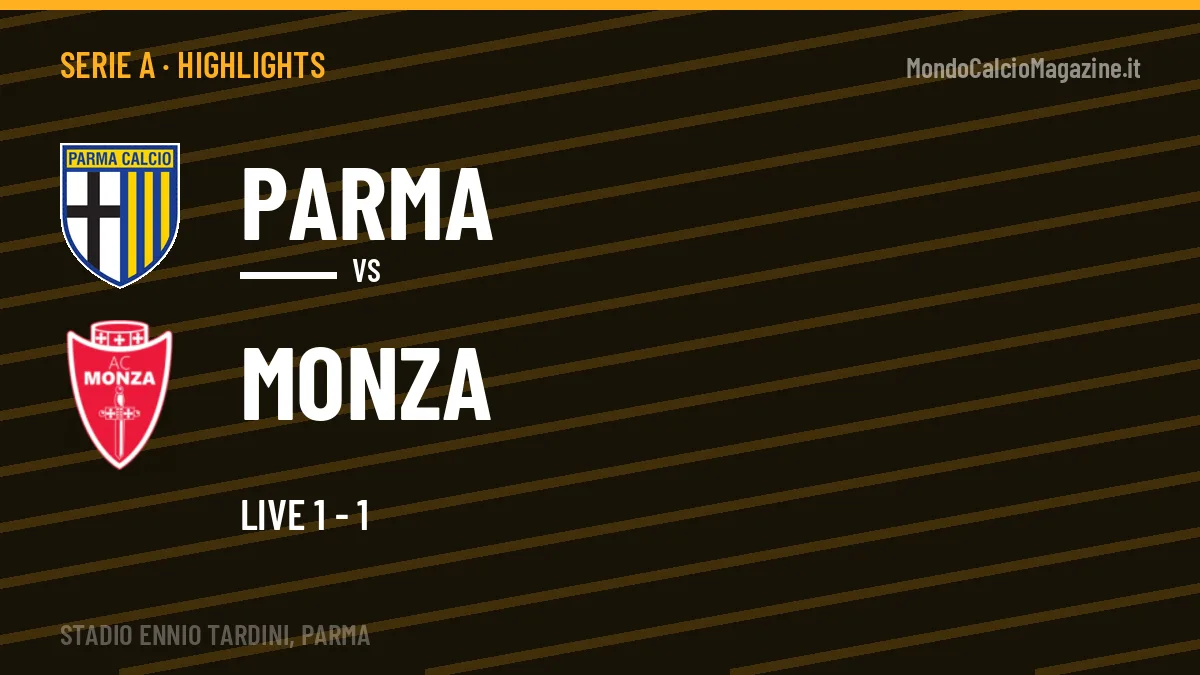 Video Parma-Monza: highlights e gol della partita di Serie A