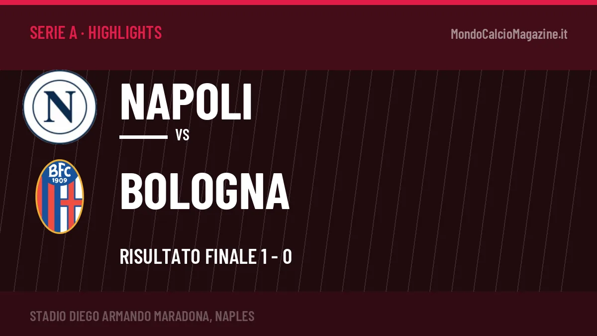 Highlights Serie A: Napoli-Bologna 1-0 in video