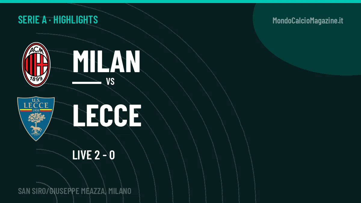 Video Milan-Lecce: highlights e gol della partita di Serie A