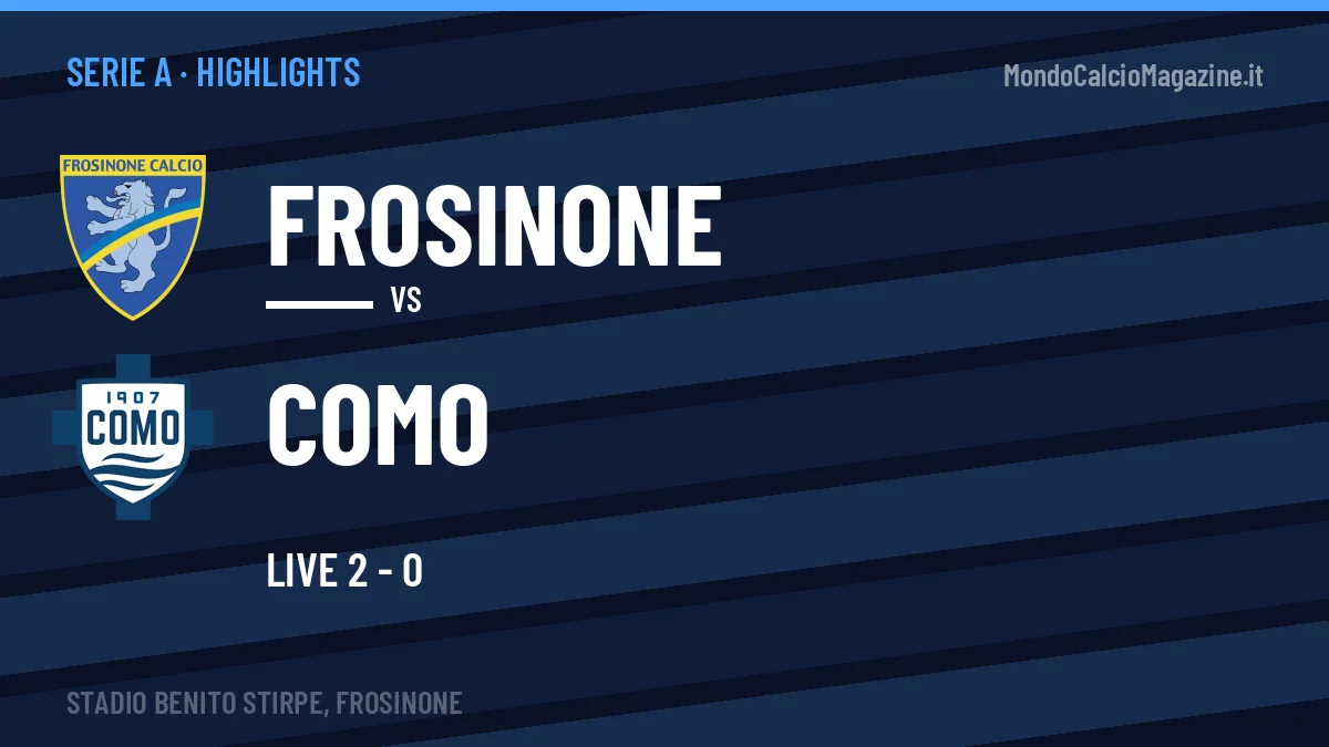 Highlights e gol Frosinone-Como: la sintesi della 5ª giornata