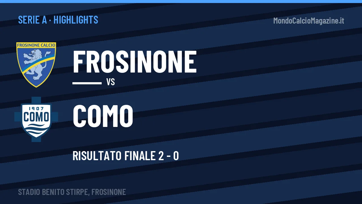 Highlights e gol Frosinone-Como: la sintesi della 5ª giornata