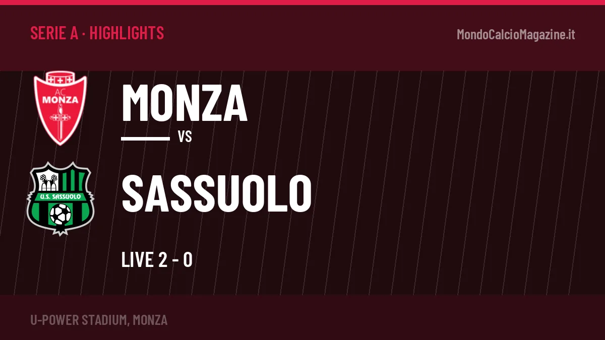Rivedi Monza-Sassuolo: highlights, gol e momenti chiave della partita