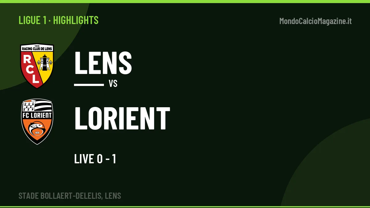 Rivedi Lens-Lorient: highlights, gol e momenti chiave della partita