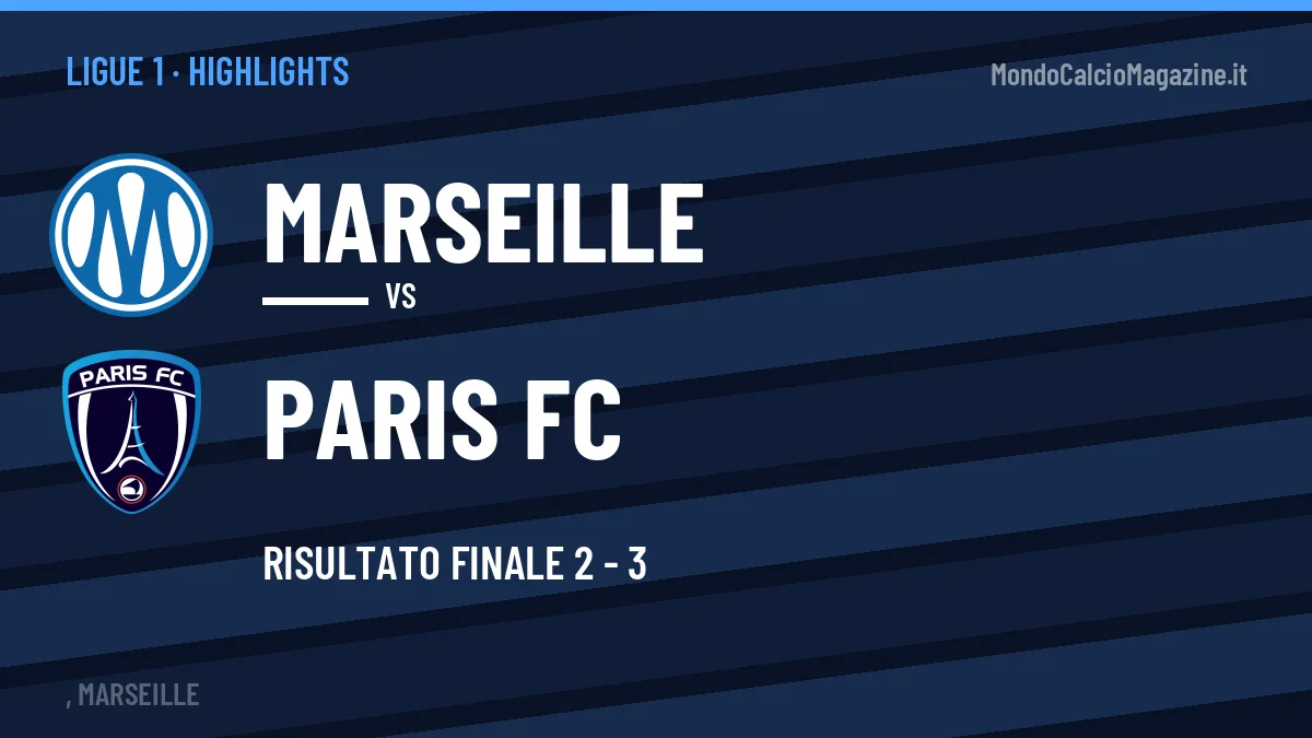 Highlights Ligue 1: Marseille-Paris FC 2-3 in video