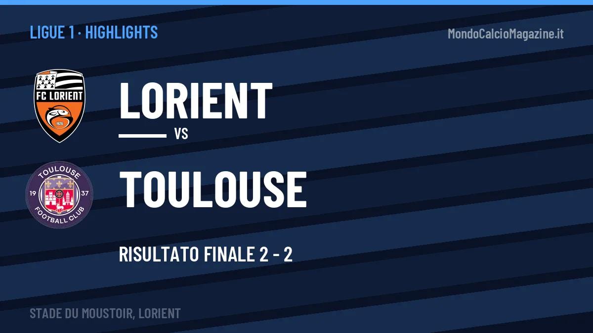 Rivedi Lorient-Toulouse: highlights, gol e momenti chiave della partita