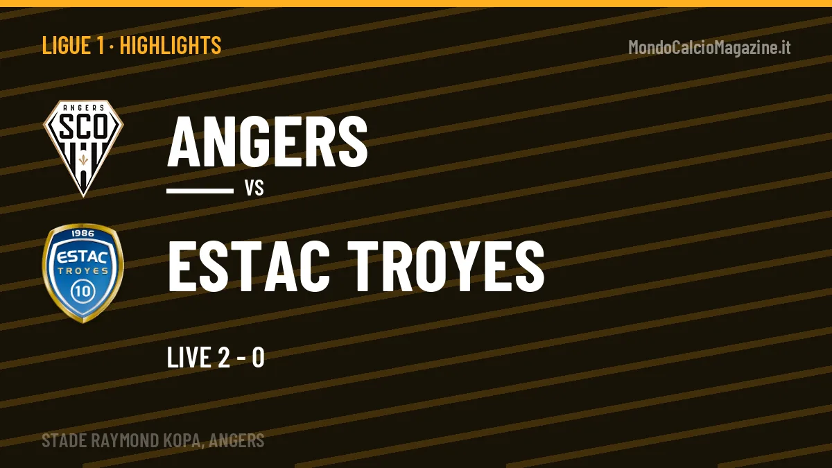Highlights Angers-Estac Troyes: gol e sintesi della partita
