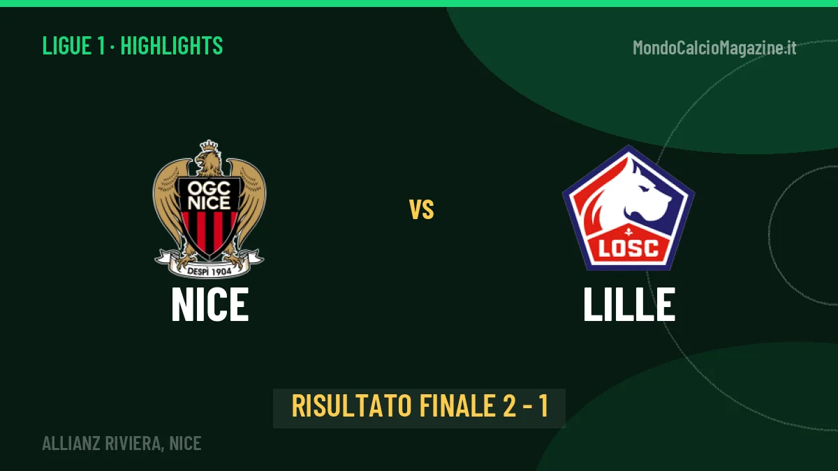 Nice-Lille highlights: video, marcatori e statistiche