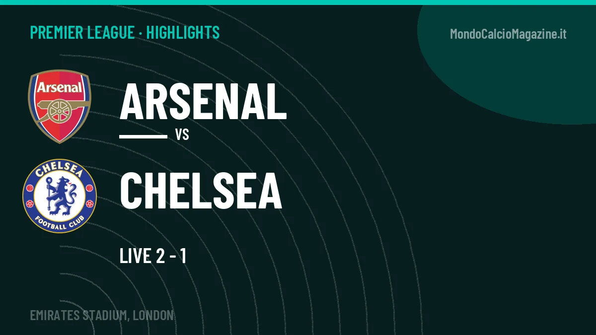 Video Arsenal-Chelsea: highlights e gol della partita di Premier League