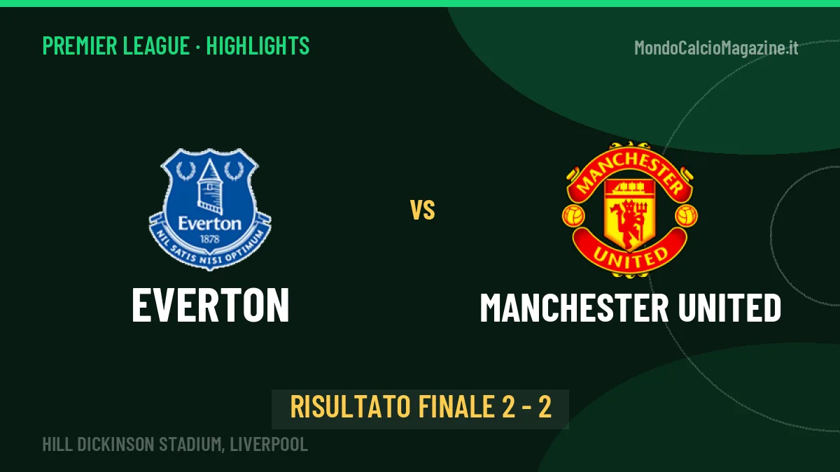 Everton-Manchester United highlights: video, marcatori e statistiche