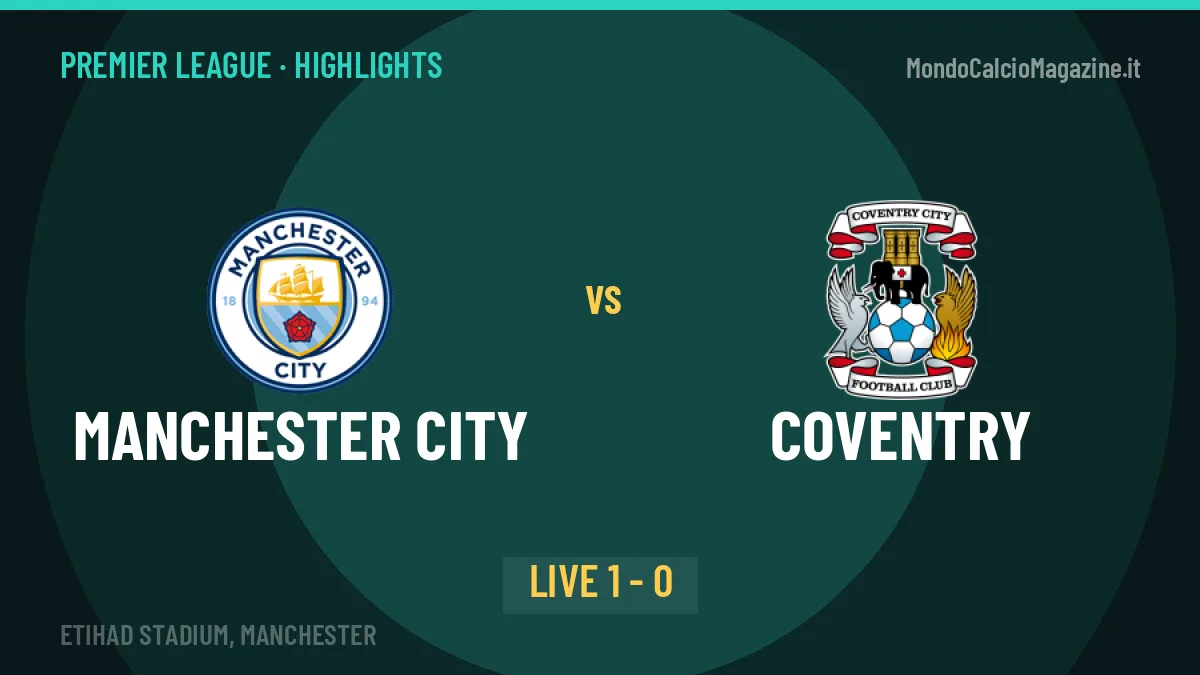Manchester City-Coventry, sintesi e gol: gli highlights di Premier League