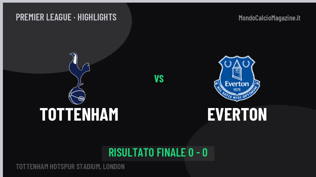 Tottenham-Everton, sintesi e gol: gli highlights di Premier League