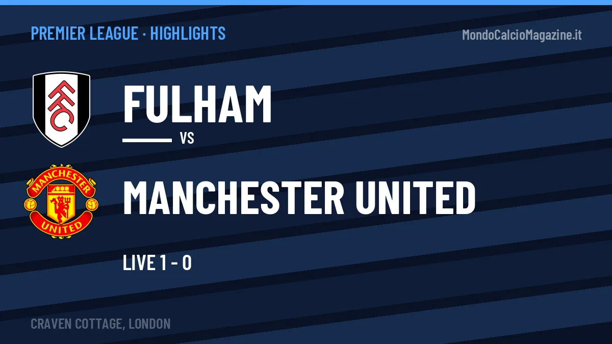 Video Fulham-Manchester United: highlights e gol della partita di Premier League