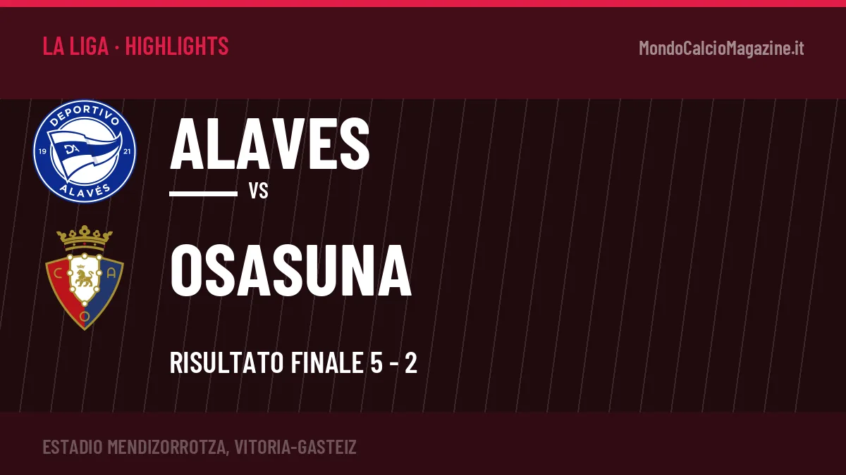 Highlights e gol Alaves-Osasuna: la sintesi della 4ª giornata