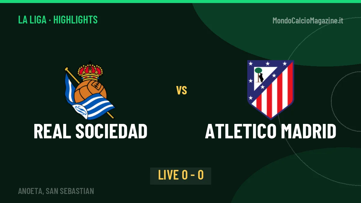 Real Sociedad-Atletico Madrid: highlights, video, azioni e gol del match